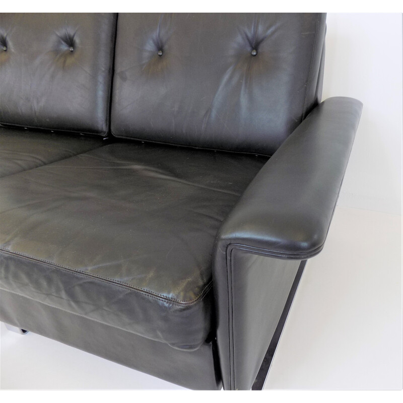 Vintage Cor Sedia 3 seater leather sofa by Horst Brüning