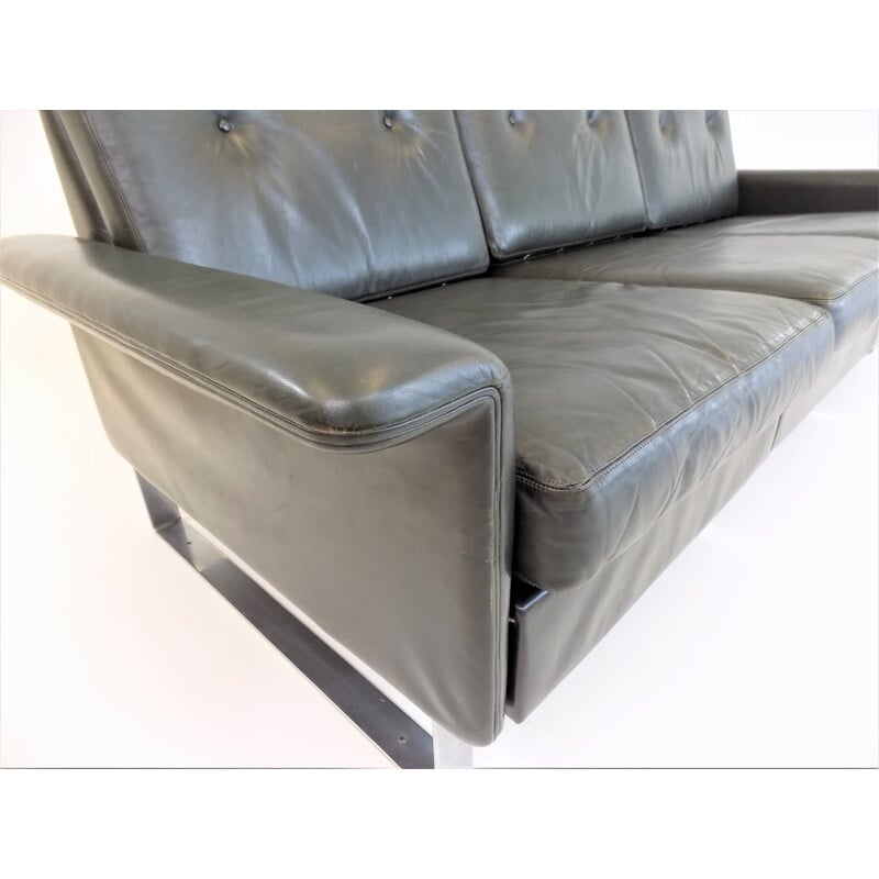 Vintage Cor Sedia 3 seater leather sofa by Horst Brüning