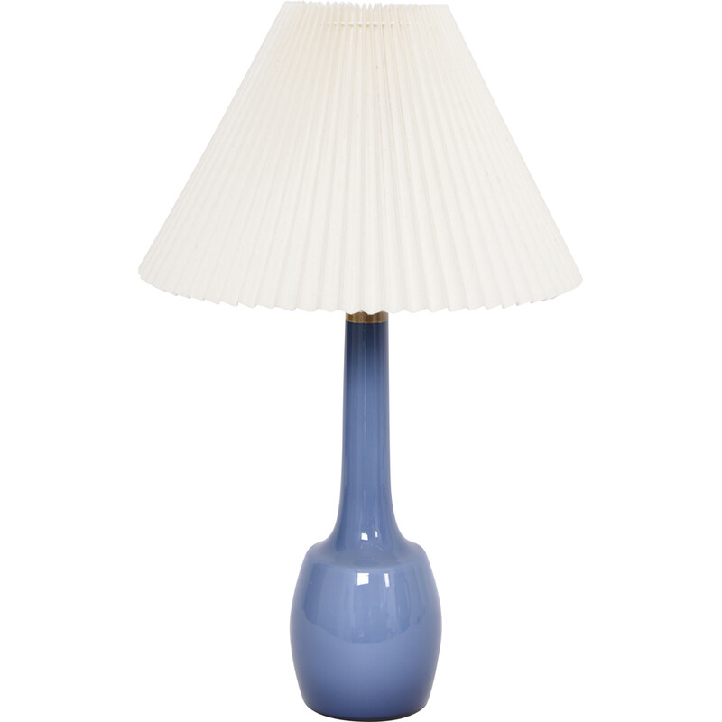 Lampada da tavolo danese blu vintage di Esben Klint per Holmegaard