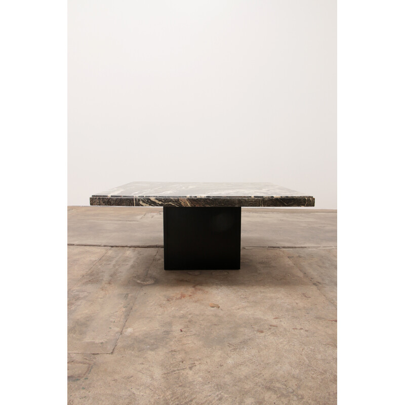 Vintage marble and wood coffee table by Luana Rosso, 1970