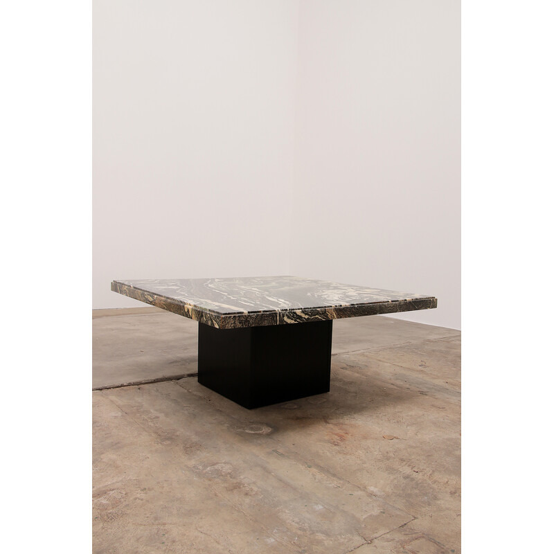 Vintage marble and wood coffee table by Luana Rosso, 1970
