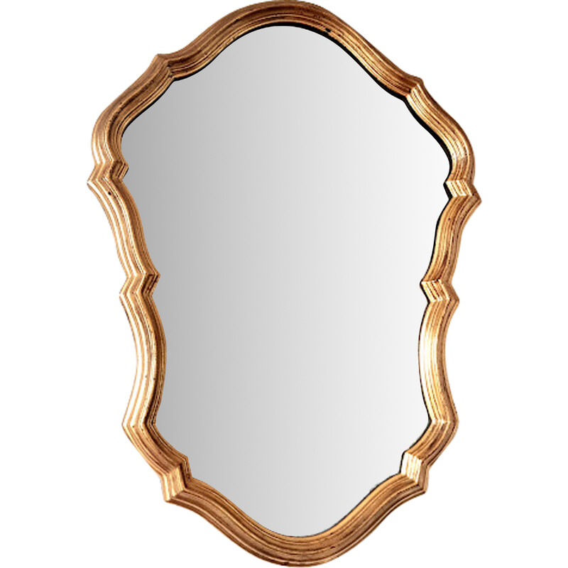 Miroir vintage en bois doré
