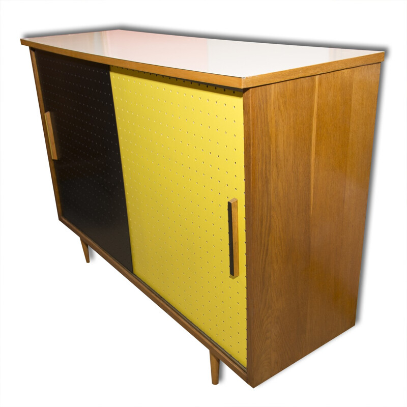 Czech Mid-century sideboard with sliding doors - 1960s 