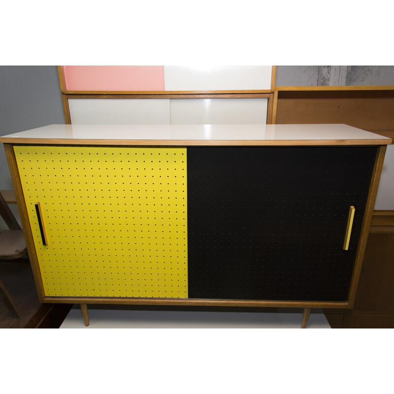 Czech Mid-century sideboard with sliding doors - 1960s 