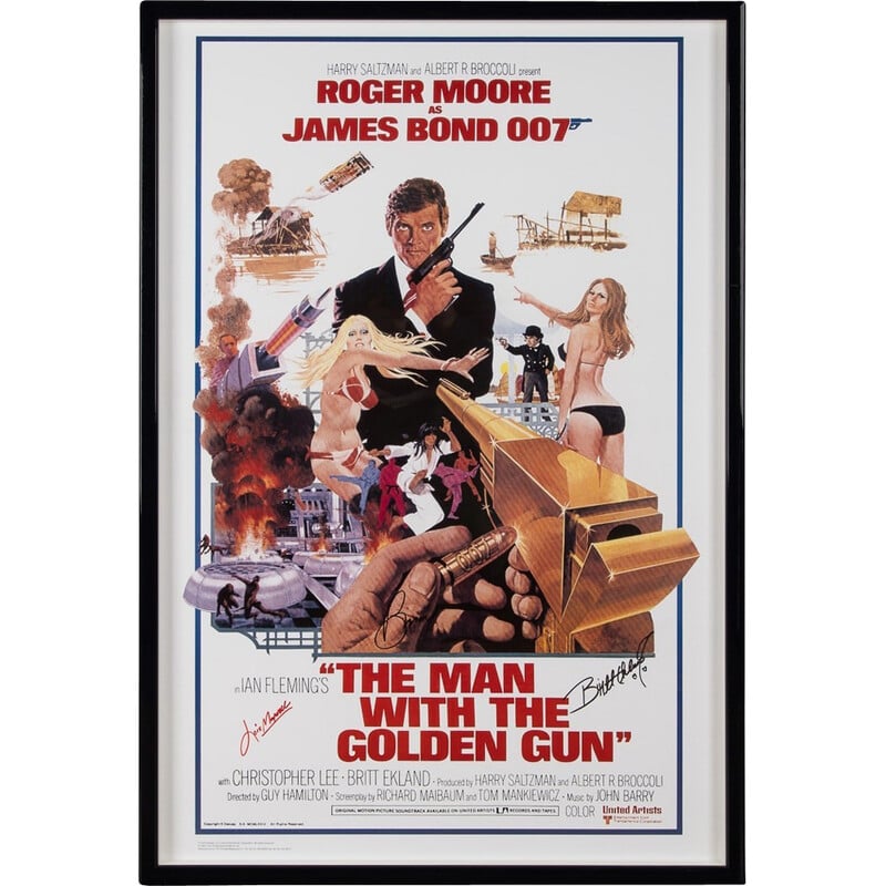 Vintage print "The Man with the Golden Gun" James Bond