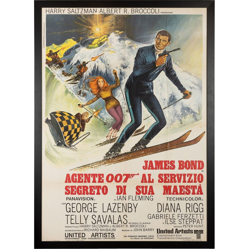 Poster d'epoca di James Bond 007 "Al servizio segreto di Sua Maestà", 1969