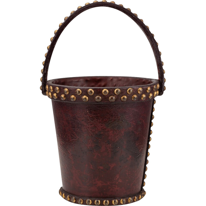 Vintage leather bucket by Hermès, France 1960