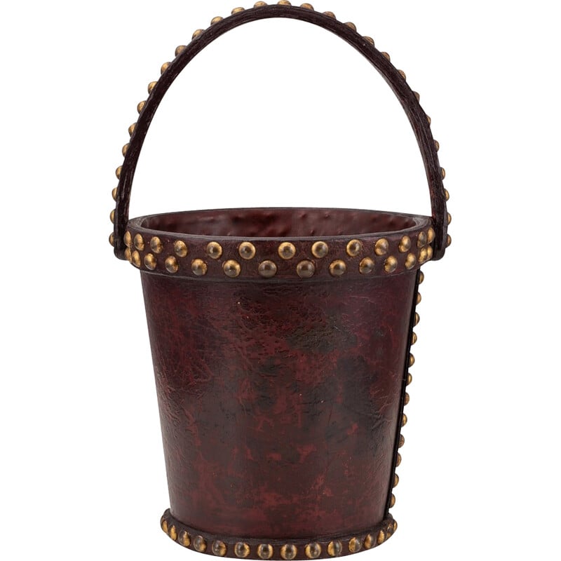 Vintage leather bucket by Hermès, France 1960