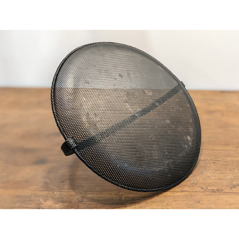 Vintage black metal basket by Mathieu Mategot, 1950-1960