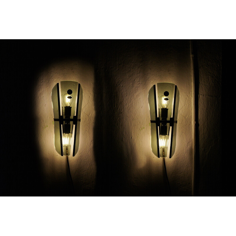 Pair of vintage Italian wall lamps, 1970s