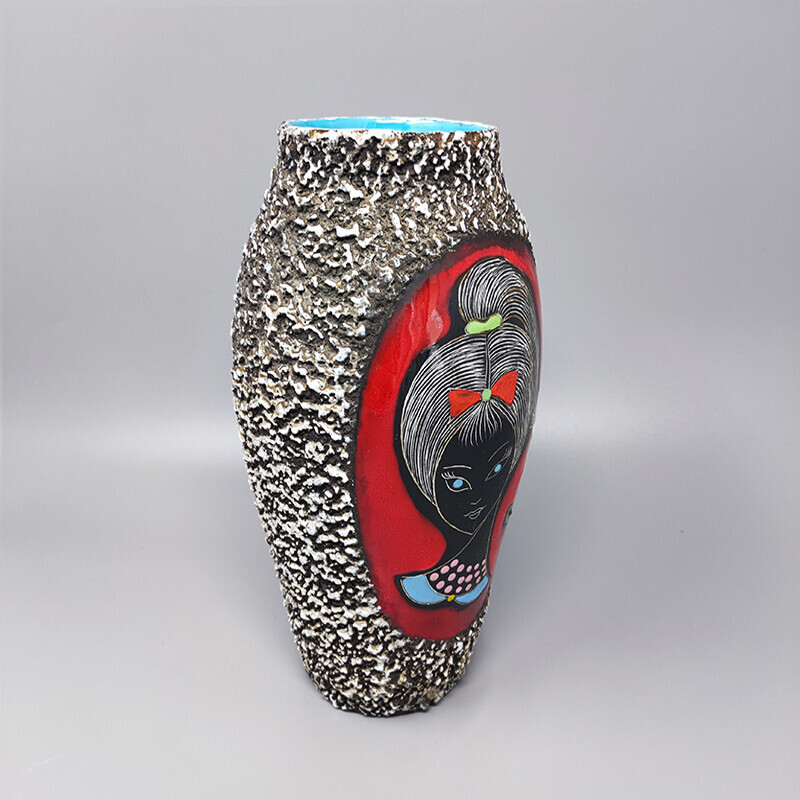 Vintage lava vase by Melior, Italy 1960s