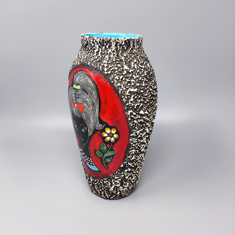 Vintage lava vase by Melior, Italy 1960s