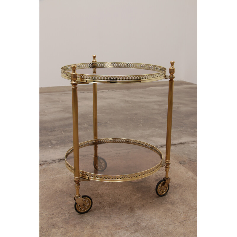 Vintage Hollywood Regency trolley by Maison Jansen, 1950s