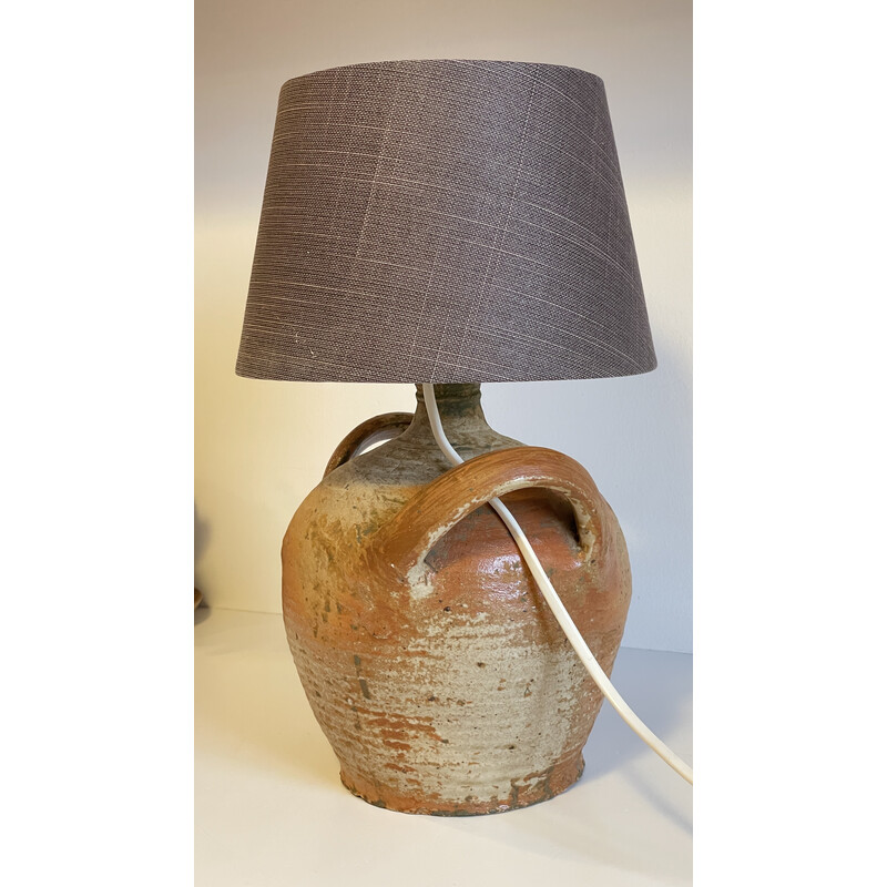Lampe vintage en céramique artisanale