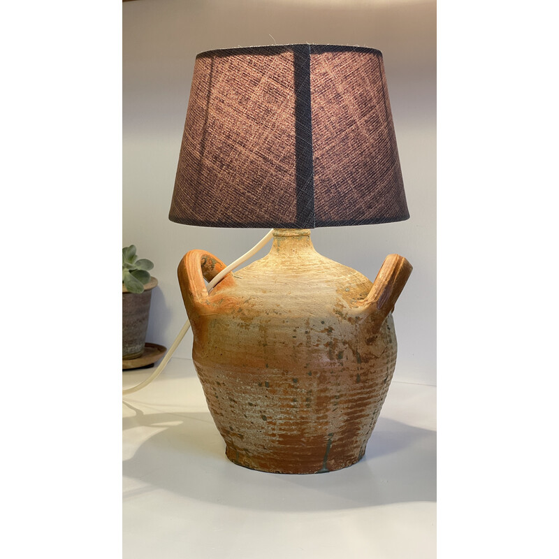 Vintage-Lampe aus handgefertigter Keramik