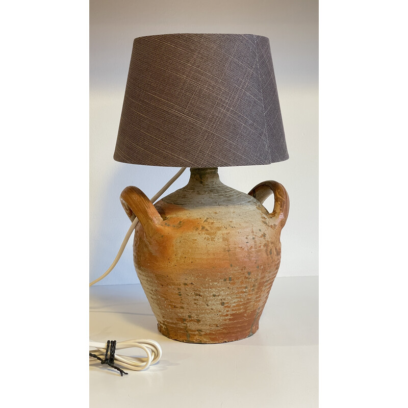Lampe vintage en céramique artisanale