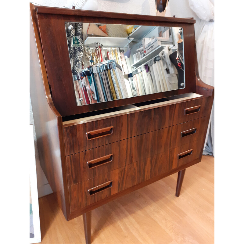 Vintage palissander secretaire, Denemarken 1960