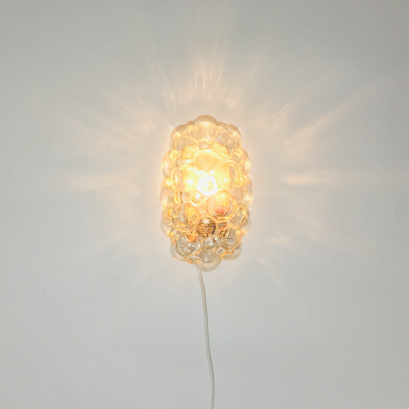 Vintage bubble glass wall lamp by Helena Tynell for Limburg, Germany 1960