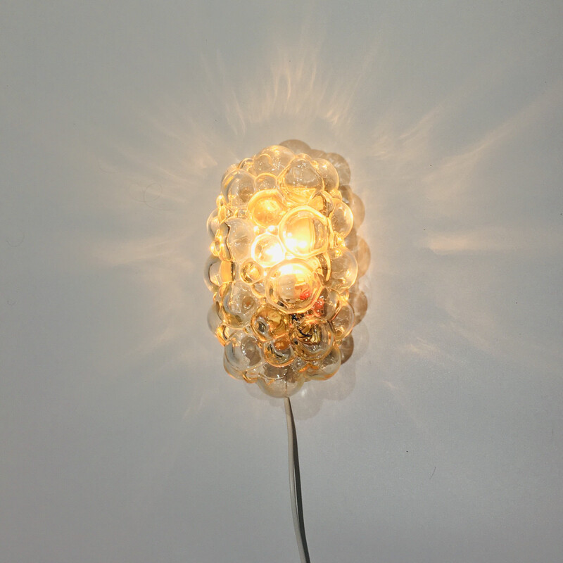 Vintage bubble glass wall lamp by Helena Tynell for Limburg, Germany 1960