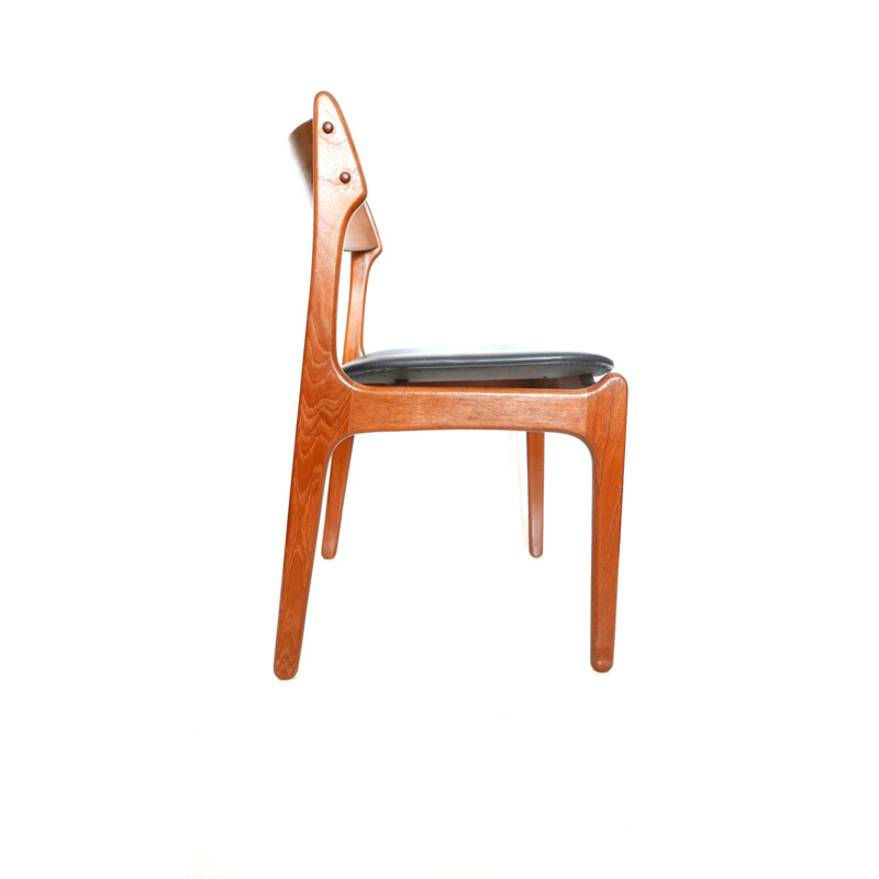 Set of 4  teak chairs by Erik BUCH - 1950s