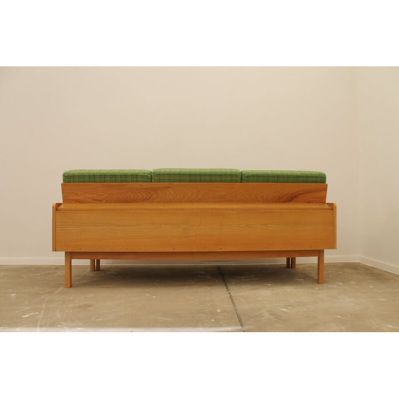 Vintage beechwood sofa bed by Jitona, Czechoslovakia 1970