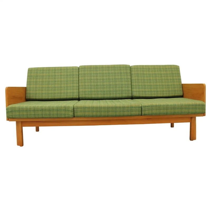 Vintage beechwood sofa bed by Jitona, Czechoslovakia 1970