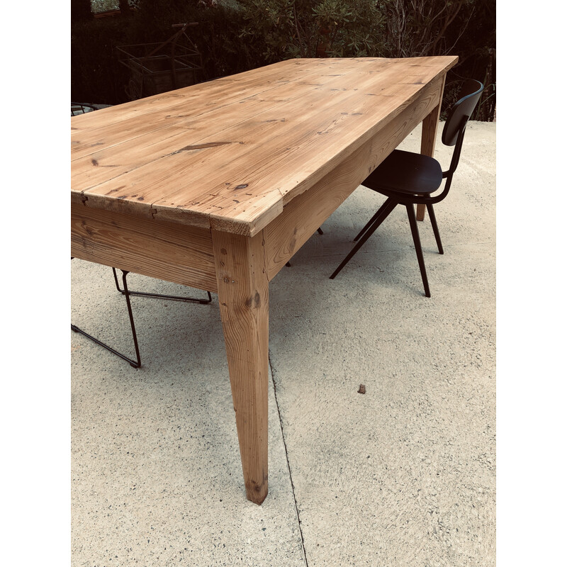 Vintage farm table with drawer