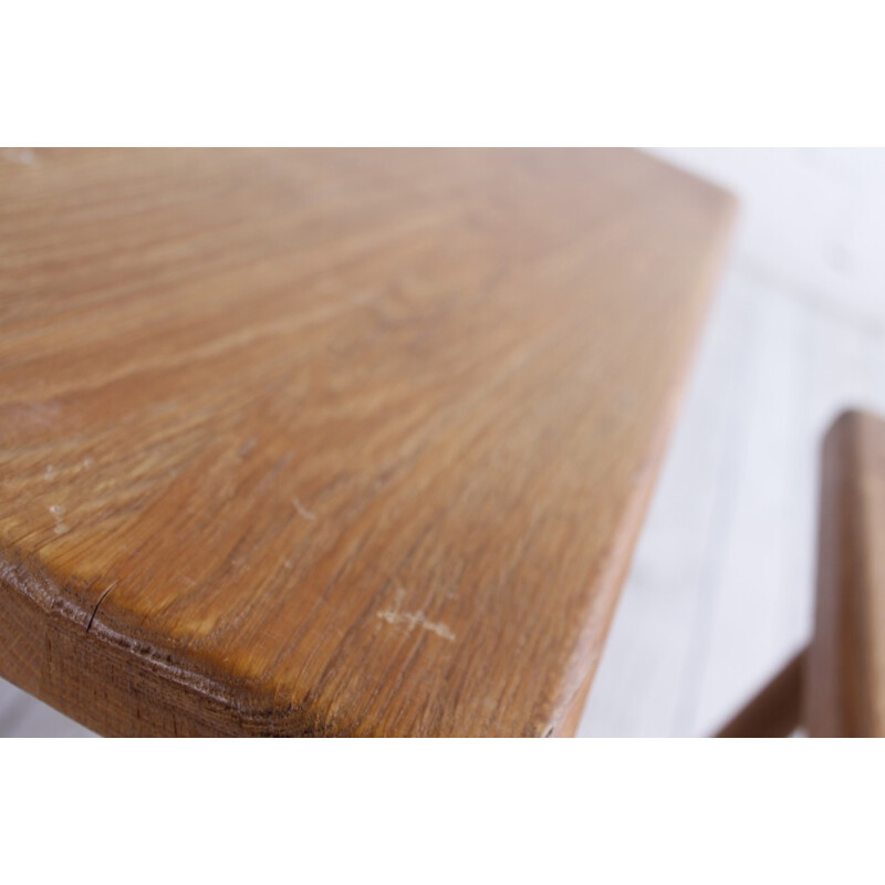 Set of 3 nesting tables in oak - 1950s