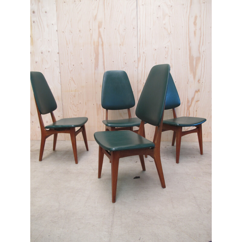 Set van 4 Scandinavische vintage eetkamerstoelen van Bruk Sorheim voor Sorheim Mill - 1960