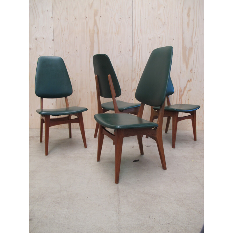 Set of 4 vintage Scandinavian teak dining chairs by Bruk Sorheim for Sorheim Mill - 1960s