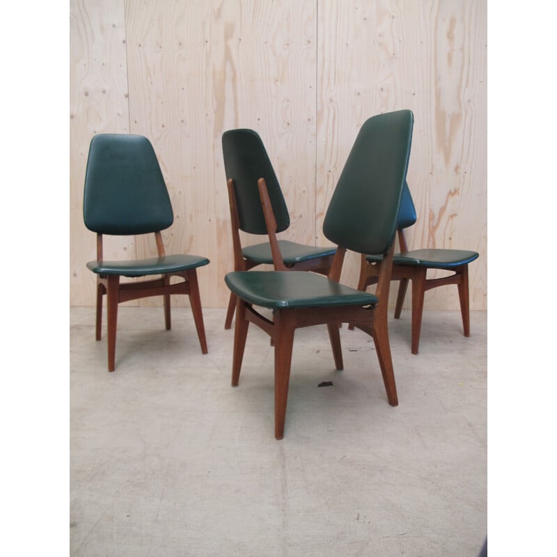 Set van 4 Scandinavische vintage eetkamerstoelen van Bruk Sorheim voor Sorheim Mill - 1960