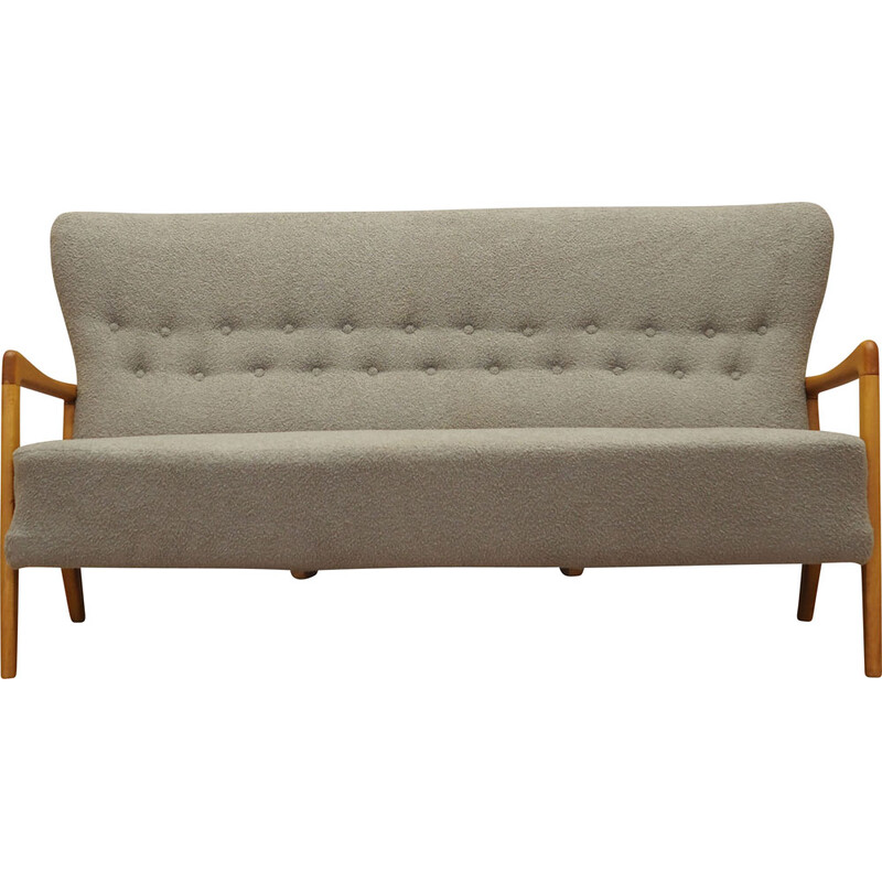 Vintage Danish beechwood sofa by Soren Hansen for Fritz Hansen, 1960s