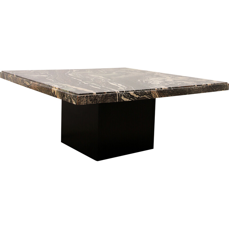 Vintage marble and wood coffee table by Luana Rosso, 1970