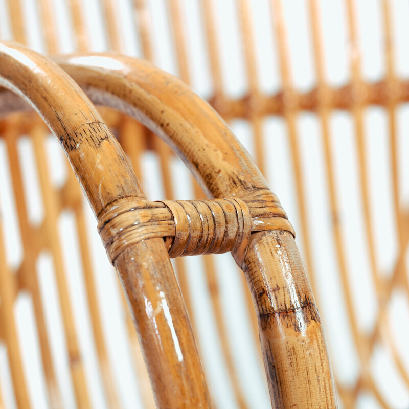 Vintage bamboo rattan garden furniture set by Rohe Noordwolde, 1970