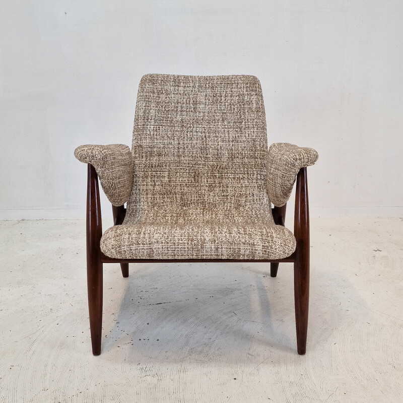 Fauteuil vintage en teck par Louis Van Teeffelen pour Wébé, Pays-Bas 1960