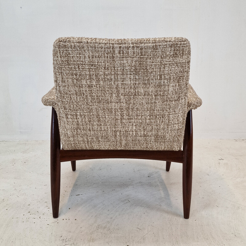 Poltrona vintage in teak di Louis Van Teeffelen per Wébé, Paesi Bassi 1960