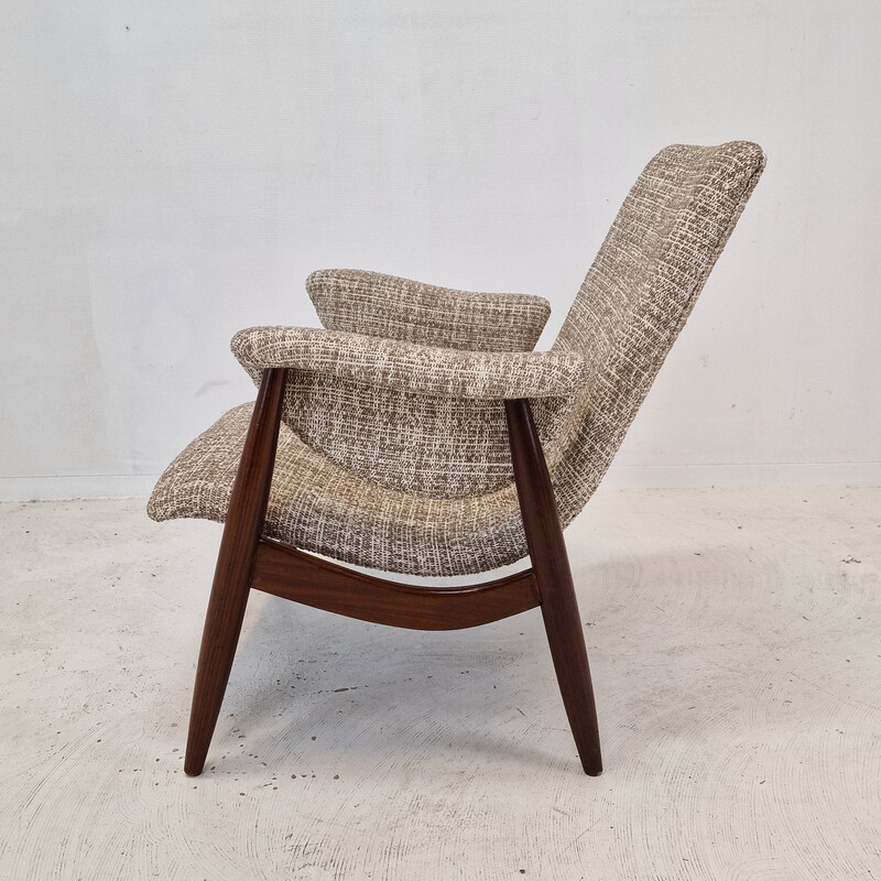 Sillón vintage de teca de Louis Van Teeffelen para Wébé, Países Bajos 1960