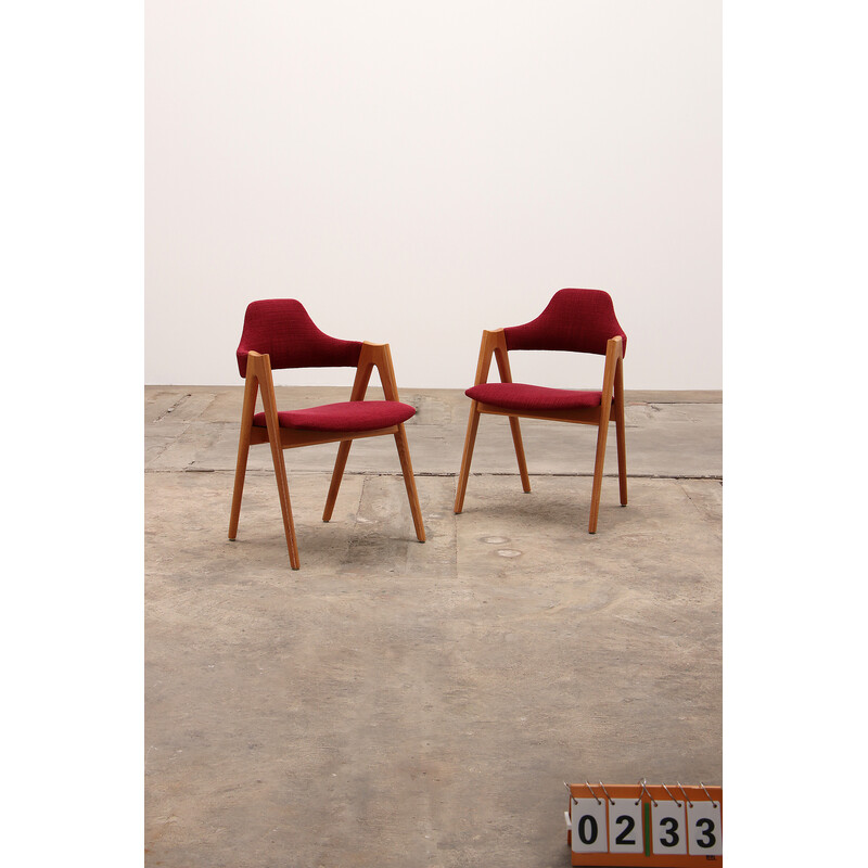 Pair of vintage Danish dining chairs model Compas by Kai Kristiansen for sva Mobler, 1960