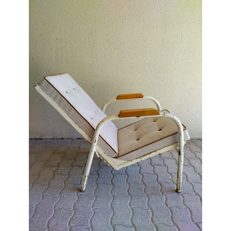 Sillón reclinable vintage de Jean Prouvé, 1955