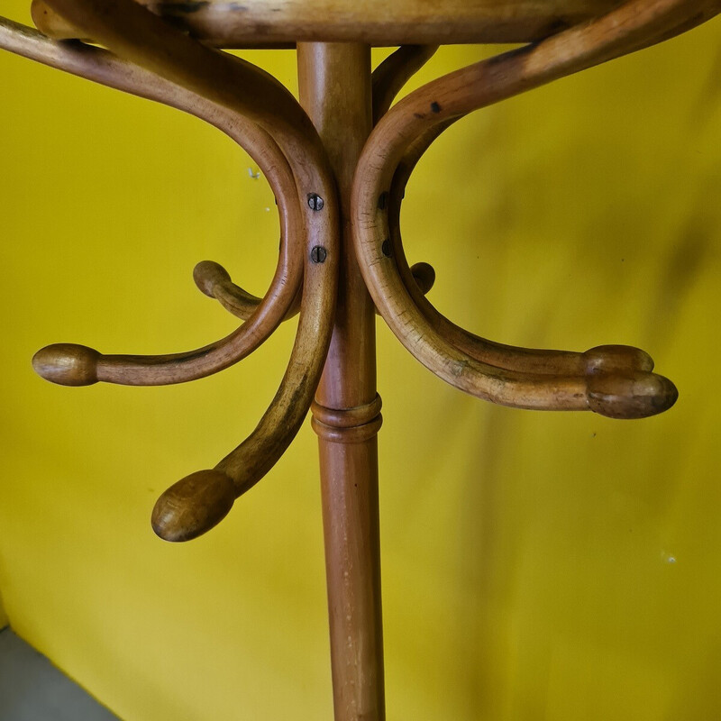 Vintage bentwood standing coat rack, 1900s