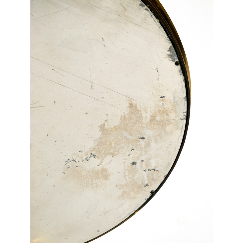 Specchio da tavolo in ottone della metà del secolo scorso di Vereinigte Werkstätten, Germania