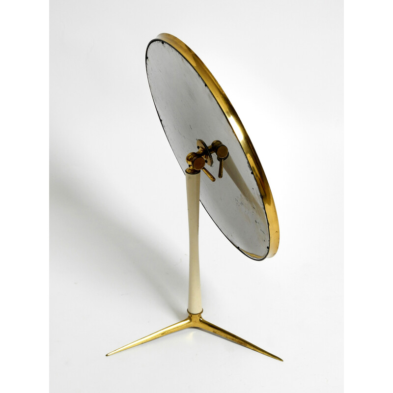 Mid-century brass table mirror by Vereinigten Werkstätten, Germany