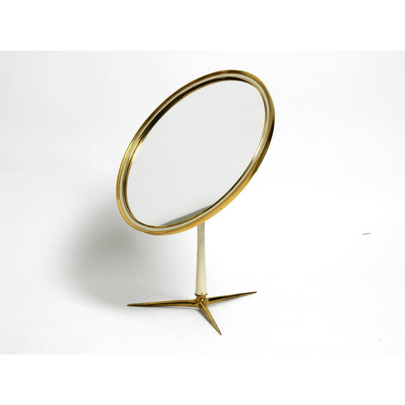 Mid-century brass table mirror by Vereinigten Werkstätten, Germany