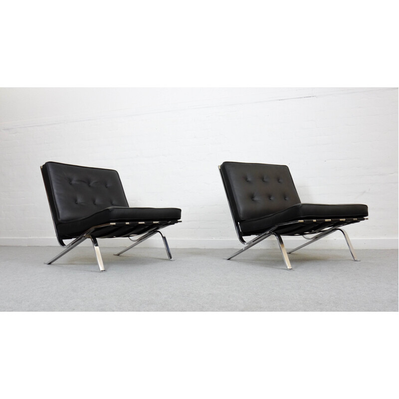 Pair of easy Chairs RH-301 Robert Haussmann De Sede - 1950s