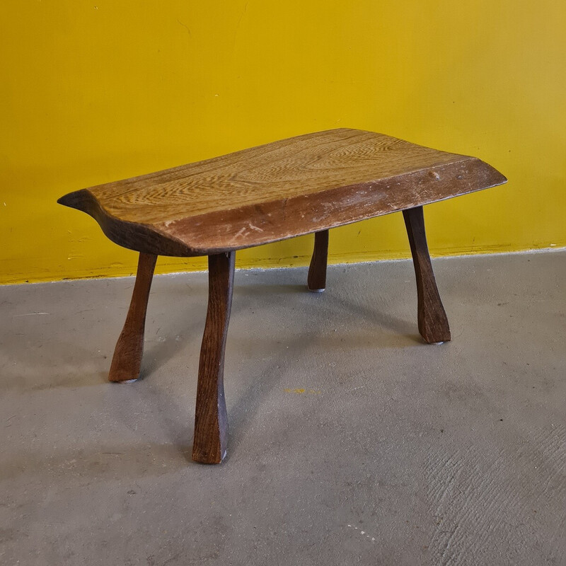 Mesa auxiliar vintage de madera, años 70