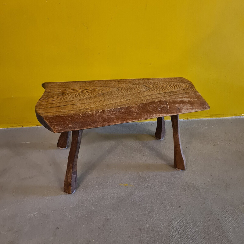 Vintage wooden side table, 1970s