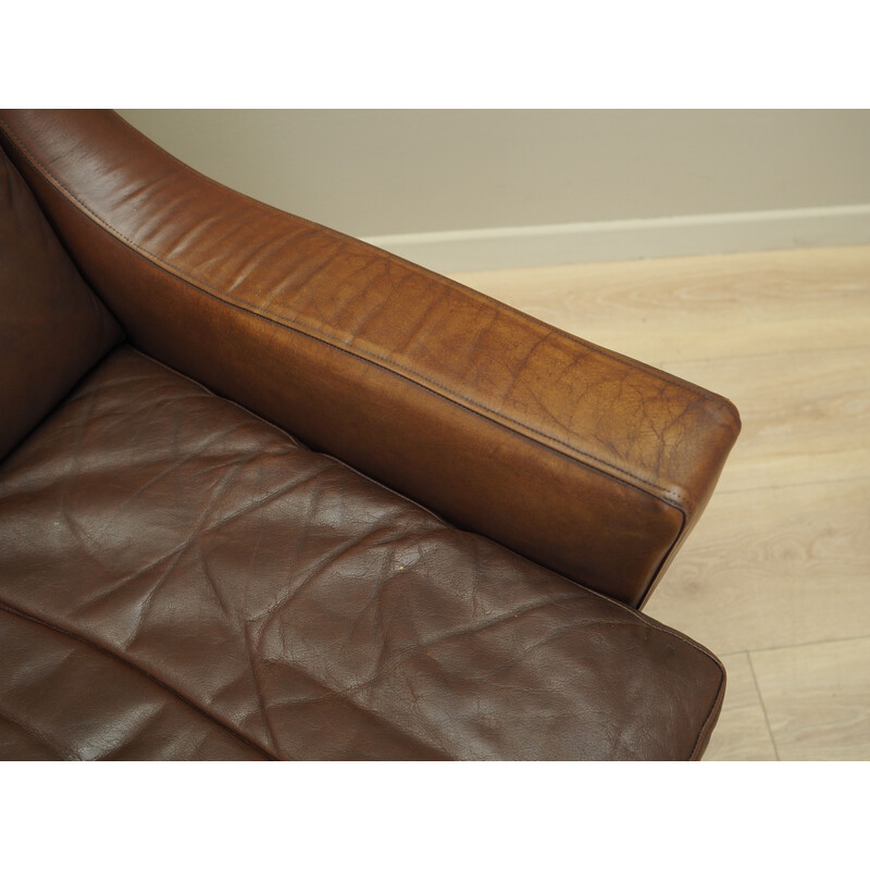 Vintage Danish brown leather armchair by Edmund Jørgensen, 1960s