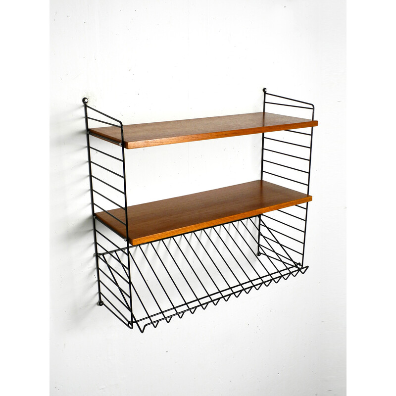 Vintage teak string shelf by Nisse Strinning, Denmark 1960s