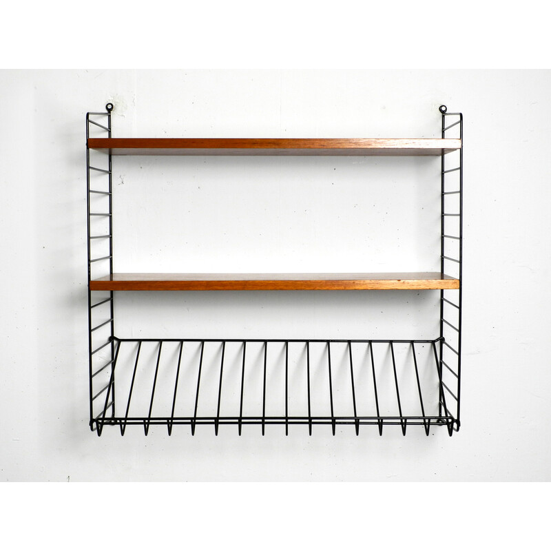Vintage teak string shelf by Nisse Strinning, Denmark 1960s