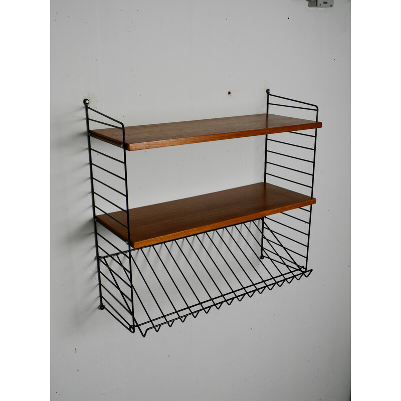 Vintage teak string shelf by Nisse Strinning, Denmark 1960s